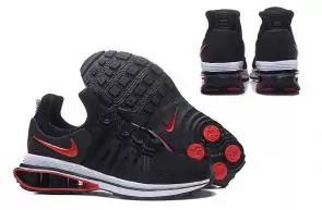 nike shox gravity x15 france black red logo